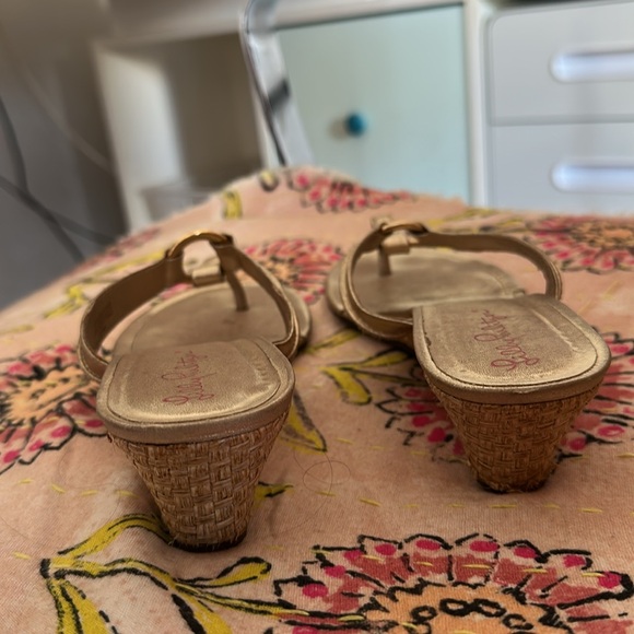 Lilly Pulitzer Metallic Wedge Sandals - Picture 2 of 4